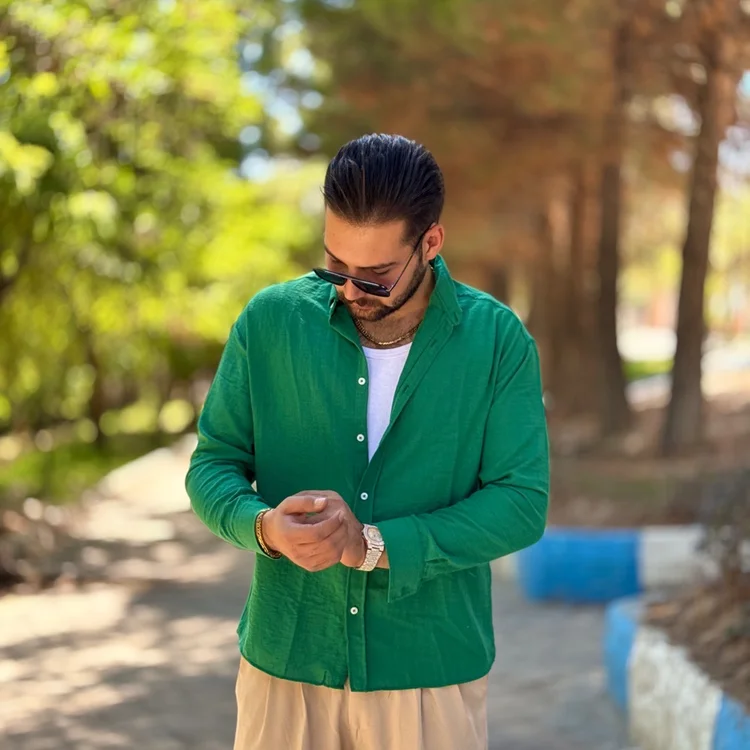 پیراهن آستین بلند لنین زارا - بوتیک شارک