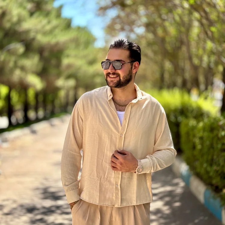 پیراهن آستین بلند لنین زارا - بوتیک شارک